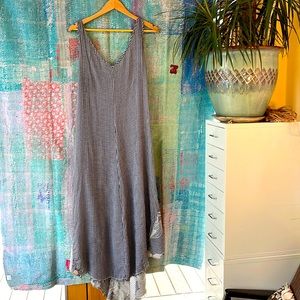 XCVI gingham very long floaty flowey dress.